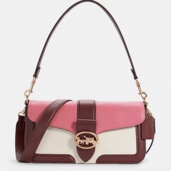 NWOT Coach Georgie Shoulder Bag NWT Coach Strap With Weaving - Picture 11 of 11